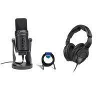 

Samson G-Track Pro Studio USB Condenser Mic with Audio Interface - Bundle With Sennheiser HD 280 Pro Circumaural Closed-Back Monitor Headphones, 20' Heavy Duty 7mm Rubber XLR Microphone Cable