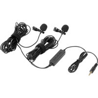 

Saramonic LavMicro 2M Dual Wired Lavalier Microphones to 1/8" Plug for DSLR/Mirrorless/Video Cameras, Smartphones and Tablets