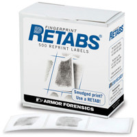 

Safariland Retabs, Correcting Labels to Replace Unacceptable Fingerprints on a Fingerprint Card, Box of 500