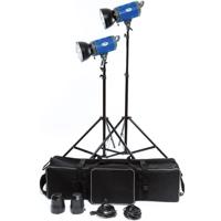 

Savage 2000 Watt Location Light Kit, Includes 2x 1000 Watts LED Chip Studio Lights, 2x 8' Light Stands, 2x 6" Reflectors, 2x Power Cords, Carry Bag
