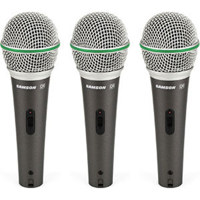 

Samson Q6 Dynamic Handheld Microphone, 50Hz-15kHz Frequency Response, 3-Pack