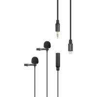 

Saramonic LavMicro U1C 2-Person Ultracompact Dual Clip-On Omni-Directional Lavalier Microphone with Lightning Connector and Built-In 19.7' Cable for iPhone or iPad