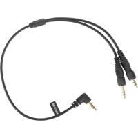 

Saramonic SR-C2004 Dual Locking 3.5mm to Single Right-Angled 3.5mm Output Y Cable for Wireless Receivers, 13"