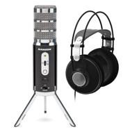 

Samson Satellite USB/iOS Broadcast Microphone, Bundle with AKG Headphones