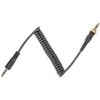 

Saramonic SR-PMC1 15" Locking 3.5mm TRS Male to 3.5mm TRRS Male Coiled Cable for UwMic9/10/15 Wireless Systems to iOS, Android Devices and Tablets