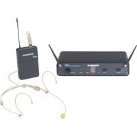 

Samson Concert 88 16-Channel UHF Wireless System, Includes DE10 Micro Headset Microphone, Receiver, Beltpack Transmitter, Frequency Band D: 542 to 566MHz