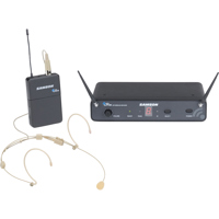 

Samson Concert 88 16-Channel UHF Wireless System, Includes DE10 Micro Headset Microphone, Receiver, Beltpack Transmitter, Frequency Band K: 470 to 494MHz