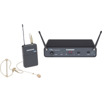 

Samson Concert 88x UHF Wireless Earset System, Includes CR88x Wireless Receiver, CB88 Beltpack Transmitter, SE10 Earset Microphone, D: 542-566MHz