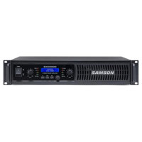 

Samson SXD3000 Power Amplifier with DSP, 450W per Side at 4 Ohms, 20Hz-20kHz Frequency Response at 8 Ohms, 20 kOhms Balanced Input Impedance