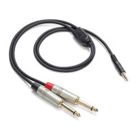 

Samson Tourtek Pro 9' Breakout Cable with 1/8" TRS Stereo to Dual Metal 1/4" TS Connector
