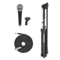 

Samson VP10 Microphone Value Pack, Includes Microphone Stand, Mic Clip, 1/4" to XLR Cable