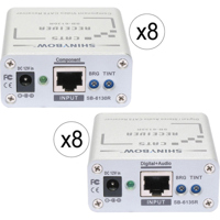 

Shinybow Receiver Package #1 for SB-5588CT Switcher, Includes 8x SB-6130R, 8x SB-6135R Receivers