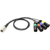 

Schoeps 0.5m (1.64') Miniature Multi-Pin to XLR-3 AK Surround M/4U (M/5U) Adapter Cable