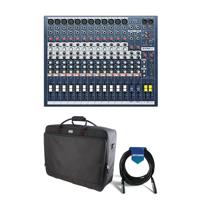 

Soundcraft EPM12 12 Mono + 2 Stereo Channel Recording & Live Sound Audio Console - Bundle With Gator Cases Updated Padded Nylon Mixer/Equipment Bag, 20' Heavy Duty 7mm Rubber XLR Microphone Cable
