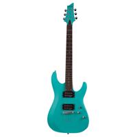 

Schecter C-6 Deluxe Solid-Body Electric Guitar, Rosewood Fingerboard, Satin Aqua