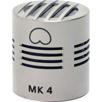 

Schoeps MK 4 Cardioid Microphone Capsule, 40Hz to 20kHz Frequency Range, 13mV/Pa Sensitivity, 79dB-A Signal-to-Noise Ratio, Unidirectional Pattern, Nickel