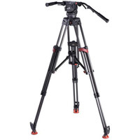 

Sachtler Sachtler 1975 System 7+7 SL HD MCF with Cine 7+7 HD Fluid Head, Pan Bar HD S, Carbon Fiber Tripod Legs Speed Lock CF HD, Mid-Level-Spreader 100/150, Rubber Feet 100/150, & Padded Bag ENG/EFP, Supports 48 lbs, Maximum Height 68"