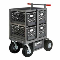 

Studio Carts Four Crate Vertical Cart with 2x 10" Rigid and 2x 10" Swivel Pneumatic Wheels