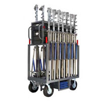 

Studio Carts High Roller Combo Cart with 2x 10" Rigid and 2x 10" Swivel Pneumatic Wheels
