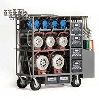 

Studio Carts Duz-All Cart with 2x 10" Rigid and 2x 10" Swivel Pneumatic Wheels