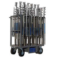 

Studio Carts Stand Cart with 2x 10" Rigid and 2x 10" Swivel Pneumatic Wheels