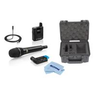 

Sennheiser AVX Camera Mountable Combo Wireless Set, Includes Transmitter, Bodypack Transmitter, Plug-On Receiver, ME 2 Lavalier Mic, 1880-1930MHz - With SKB iSeries Injection Molded Case, MIrofiber Cloth