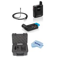 

Sennheiser AVX-MKE2 Camera Mountable Lavalier Pro Wireless Set, Includes Bodypack Transmitter, Plug-On Receiver, MKE 2 Lavalier Microphone, 1880-1930MHz - With SKB iSeries Injection Molded Case, Microfiber Cloth