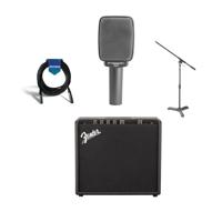 

Sennheiser e 609 Guitar Cabinet Dynamic Microphone Silver - Bundle With Fender Mustang LT25 Digital Amplifier, 120V Black, Black Samson MB1 Mini Boom Stand, 20' Heavy Duty XLR Mic Cable