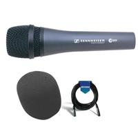 

Sennheiser e 835 Wired Cardioid Handheld Dynamic Lead Vocal Stage Microphone with Clip - Bundle With 20' Heavy Duty 7mm Rubber XLR Microphone Cable, On-Stage ASWS58 Foam Windscreen