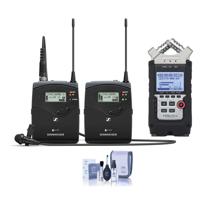 

Sennheiser ew 112 P G4 Camera Lavalier Set, Bodypack Transmitter & ME 2 Lav Omni Mic, A: 516 - 558 MHz - Bundle With Zoom H4n Pro Handy Mobile 4-Track Recorder, Cleaning Kit