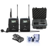 

Sennheiser EW 122 P G4 Camera Lavalier Set, Bodypack Transmitter & ME 4 Lav Cardioid Mic, A1:Band - Bundle With SKB Waterproof Wireless Mic Case, Cleaning Kit, A-T AT8439 Clothing Clip for Cable
