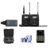 

Sennheiser ew 100 ENG G4 Wireless Combo Set, Bodypack & Plug-on Transmitter, ME 2 Lav Omni Mic, A1:470-516 MHz - Bundle With 4 AA NiMH 2900mAh Batteries/Charger, SKB iSeries Waterproof Case, Cleaning Kit