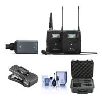 

Sennheiser EW 100 ENG G4 Wireless Combo Set, Bodypack & Plug-on Transmitter, ME 2 Lav Microphone, A1 Band: 470-516 MHz - Bundle With SKB Waterproof Case, AT AT8439 Clothing Clip for Cable, Cleaning Kit