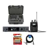 

Sennheiser ew IEM G4 Wireless Stereo Monitoring Set with Transmitter & Receiver, A: 516 - 558 MHz - Bundle With SKB Injection Molded Waterproof Case, 20' HD XLR Mic Cable, 4x 1.5V AA Battery