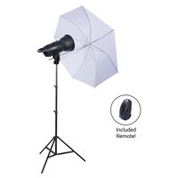 

Studio Essentials 200Ws Flash Head Single-Light Kit, Includes 33" Umbrella, 7" Reflector, 7'6" Light Stand