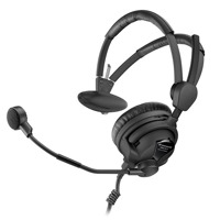 

Sennheiser HMD 26-II Professional Single-Sided Broadcast Headset with Dynamic Microphone and 6.6' II-X3K1 Cable, 100 Ohms Stereo
