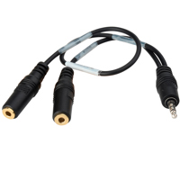 

Sescom iPhone/iPod/iPad 3.5mm TRRS to 3.5mm Mic Jack & 3.5mm Monitor Jack, 1'