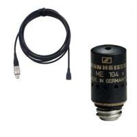 

Sennheiser MKE 104 Cardioid Lavalier Mic Kit for 2000/3000/5000 Wireless Series, Includes ME 104 Capsule, KA100S-4 Cable with 3-Pin Connector, MZW104 Windscreen & MZQ222 Clip - Black