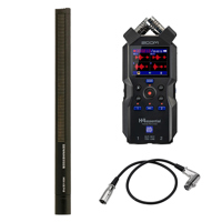 

Sennheiser MKH-416 Short Shotgun Interference Tube Microphone - Bundle With Zoom H4n Pro Handy Mobile 4-Track Recorder, Right Angle XLR Cable, 1.5"