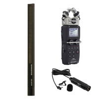 

Sennheiser MKH-416 Short Shotgun Interference Tube Microphone - Bundle With Zoom H6 Handy Recorder with Interchangeable Microphone System, Black - Professional Omni-Directional Lavalier XLR Microphone