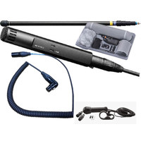 

Sennheiser MKH 50P48 Location-Pro Boom Kit Consists Of Wired Super-Cardioid Condenser Studio Microphone, Rycote Full Windshield 2 Kit With Small Suspension Mount, 12" XLR 3-pin Right Angle Cable, Ambient Recording Quickpole Pro 5-Section CF Boom, Coiled C