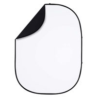 

Studio Essentials 5x6.5' Muslin Pop-Up Reversible Background, Black/White
