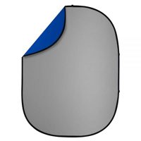 

Studio Essentials 5x6.5' Muslin Pop-Up Reversible Background, Gray/Blue