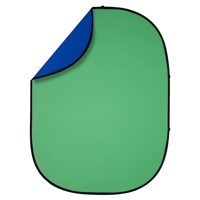 

Studio Essentials 5x6.5' Muslin Pop-Up Reversible Background, Chroma Green/Blue