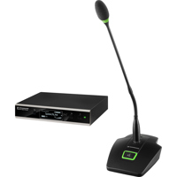 

Sennheiser SL TS 153 GN-L SET DW-4 Digital Wireless Tablestand Set, Includes MEG 14-40-L-II B Gooseneck Microphone with LED Light Ring, BA 40 Rechargeable Battery, SL Rack Receiver DW (Includes Power Supply), GA 4 Rackmount Kit