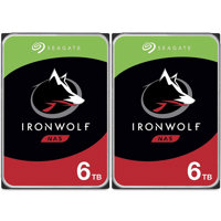 

Seagate 2 Pack IronWolf 6TB NAS Internal HDD, SATA 6GB/s, 5400 RPM