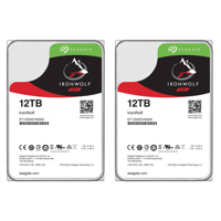 

Seagate 2 Pack IronWolf 12TB NAS Internal Hard Drive - CMR 3.5" SATA 6Gbps, 7200 RPM, 256MB Cache, 210Mbps Data Transfer Rate