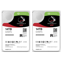 

Seagate 2 Pack IronWolf Pro 14TB NAS Internal Hard Drive - CMR 3.5" SATA 6Gbps, 7200 RPM, 256MB Cache, 250Mbps Data Transfer Rate