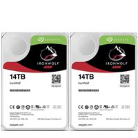 

Seagate 2 Pack IronWolf 14TB NAS Internal Hard Drive - CMR 3.5" SATA 6Gbps, 7200 RPM, 256MB Cache, 210Mbps Data Transfer Rate