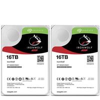 

Seagate 2 Pack IronWolf 16TB NAS Internal Hard Drive - CMR 3.5" SATA 6Gbps, 7200 RPM, 256MB Cache, 210Mbps Data Transfer Rate
